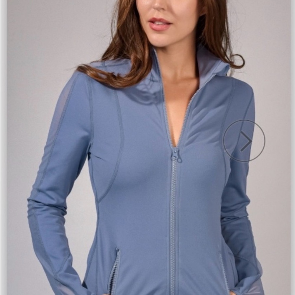 90 Degree By Reflex Women's Blue Colorway Zip-Front Track Jacket Size Small